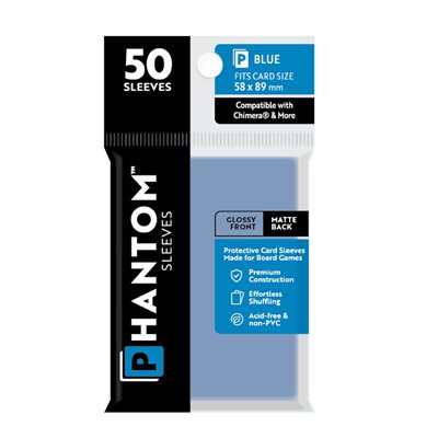 Phantom Sleeves 50 Bustine Protettive Per Carte, 58x89 Mm, Finitura Lucida/Opaca, Trasparenti, Per Giochi Da Tavolo - 4