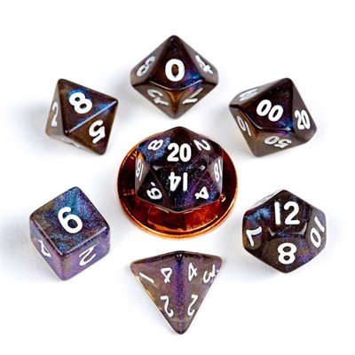 FanRoll Stardust Galaxy 16mm Acrylic Polyhedral Dice Set For D&D And RPGs